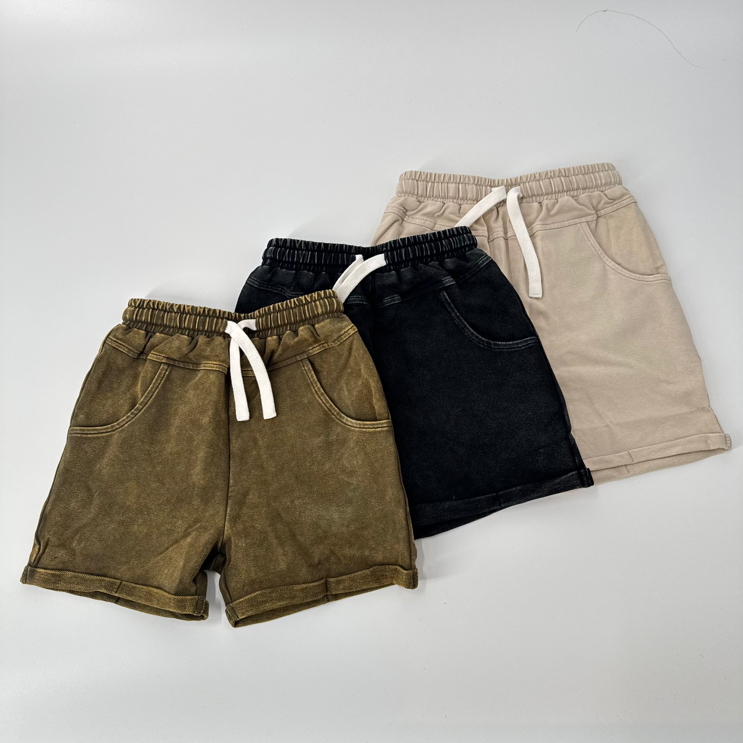 VINTAGE WASH SHORTS - BLACK