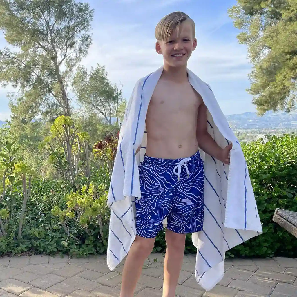 Boys Hybrid Swim & Play Shorts – Sand Waves - Harbor and Surf